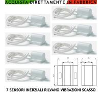 Rilevatori Vibrazioni Sette Sensori Inerziali Antifurto Allarme Tentativi Scasso