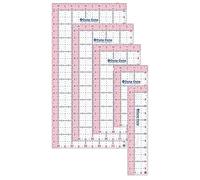 Riley Blake Cute Cuts Rectangle Ruler Set 5/Pkg-1.5"X6.5"-5.5"X10.5"