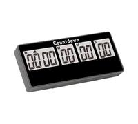 RileyFine RQ-HM202A Contaore digitale, timer per il conto alla rovescia, funzione di pausa, utilizzato per lo studio dell'anniversario delle vacanze, lo yoga, la pensione, ecc (BLACK)