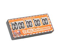 RileyFine RQ-HM202A Contaore digitale, timer per il conto alla rovescia, funzione di pausa, utilizzato per lo studio dell'anniversario delle vacanze, lo yoga, la pensione, ecc (YELLOW)