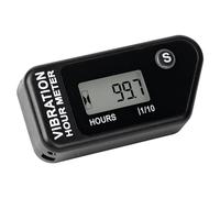 RileyFine Senza fili Vibrazione Misuratore di ore Azzerabile Digitale Timer di manutenzione, Utente spegnimento per Tosaerba Motosega Moto da cross Moto Marine Idropulitrice, Impermeabile (black)