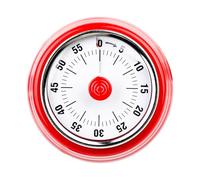 Rileyfine WG011 timer per macchine da cucina, sveglia per il conto alla rovescia, rotondo retrò, ecologico e sicuro, perfetto per cuocere, cucinare e studiare (red)
