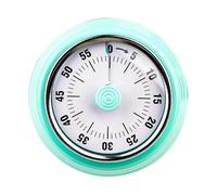 RileyFine WG011 Timer per Macchine da Cucina, Sveglia per Il Conto alla rovescia, Rotondo retrò, Ecologico e Sicuro, Perfetto per cuocere, Cucinare e studiare (Green)