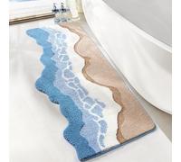 Rileygrove Breezy Weave Bath Rug, 3D Ocean Wave Tufted Carpet, Cute Non-Slip Bathroom Mat, for Bathroom Bedroom (#a,27.6×63 in/70 * 160cm)