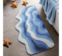 Rileygrove Breezy Weave Bath Rug, 3D Ocean Wave Tufted Carpet, Cute Non-Slip Bathroom Mat, for Bathroom Bedroom (#b,19.7×31.5 in/50 * 80cm)