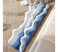 Rileygrove Breezy Weave Bath Rug, 3D Ocean Wave Tufted Carpet, Cute Non-Slip Bathroom Mat, for Bathroom Bedroom (#c,19.7×47.2 in/50 * 120cm)