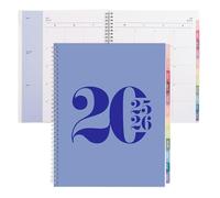 Rileys Agenda scolastica settimanale 2023-2024, 18 mesi, agenda tipografica settimanale e mensile, copertina flessibile, pagine per appunti, rilegatura a doppio filo (20,3 x 27,9 cm, blu)