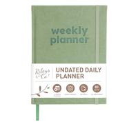 Rileys & Co Agenda Senza Data 20 x 15 cm, Agenda Settimanale Planner Settimanale, Diario Organizer 12 Mesi per Lavoro, Studio & Casa (Verde)