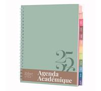 Rileys & Co Agenda settimanale 2025, quaderno dei compiti a casa, agenda scolastica | Agenda 2025 2026 luglio 2025 - giugno 2026, agenda per appunti, doppio filo, 20 x 15 cm, (verde, classico, in