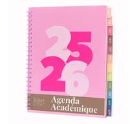Rileys & Co Agenda settimanale 2025, quaderno dei compiti a casa, agenda scolastica, calendario 2025 2026 luglio 2025-giugno 2026, agenda per appunti, doppio filo, 20 x 15 cm, colore: rosa, goffo, in