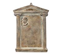 Rilievo da parete del giuramento di Ippocrate - Scultura in terracotta fatta a mano | Decorazione etica medica greca antica arte per ufficio | 40,6 cm
