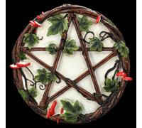 Rilievo Parete - Foresta Pentagramma - Magiche Wicca Wanddeko Hexenaltar - H 20