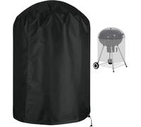 Rilime Copertura per barbecue per esterni, rotonda, 420D, impermeabile, per barbecue, esterno, protezione antivento/solei/acqua, custodia adatta alla maggior parte delle griglie (77 x 97 cm)