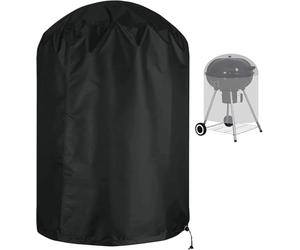 Rilime Copertura per barbecue per esterni, rotonda, 420D, impermeabile, per barbecue, esterno, protezione antivento/solei/acqua, custodia adatta alla maggior parte delle griglie (70 x 96 cm)