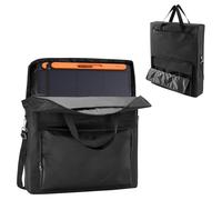 Rilime Custodia per pannelli solari compatibile con pannello solare Jackery da 100 Watt, borsa imbottita per pannelli solari con 2 tasche