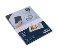 Rillstab Cartella Presentazione A5 - 20 Buste 40 Pagine, Dorso 10mm Ultra-Sottile, Buste Antiriflesso, per Presentazioni, Menu e Progetti, Nero