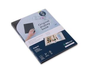 Rillstab Cartella Presentazione A5 - 20 Buste 40 Pagine, Dorso 10mm Ultra-Sottile, Buste Antiriflesso, per Presentazioni, Menu e Progetti, Nero