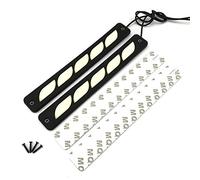 Riloer 1 coppia di luci diurne universali per auto da 12 V, luci di sicurezza impermeabili antiurto DRL fendinebbia ad alta luminosità luci di parcheggio luci targa strisce LED