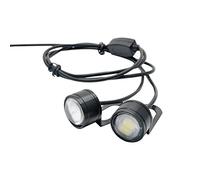 Riloer 1 paia 12V 5W LED specchietto retrovisore per moto Occhio di falco, fari universali DRL per moto bicicletta elettrica riflettore per veicoli, bianco