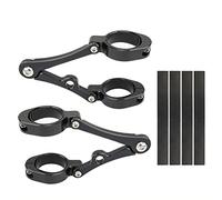Riloer 1 paio di staffe CNC per fari compatibile con Harley compatibile con HONDA compatibile con Kawasaki compatibile con Suzuki Yamaha B-S-A modello con tubo forcella 39/41, staffa per fari, nero
