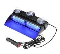 Riloer 16 LED Strobe Light, 12V Lampeggiante Blu Polizia di Emergenza Avvertimento Flash Lampada a Ventosa per Rimorchi per Camion