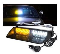 Riloer 16 LED Strobe Light, 12V Lampeggiante Polizia di Emergenza Avvertimento Flash Lampada a Ventosa per Rimorchi per Camion