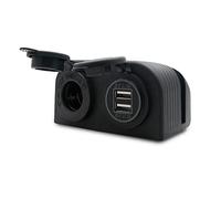 Riloer 1PCS Car Boat Presa accendisigari Dual USB Power Charger per roulotte 12V