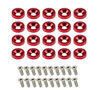 Riloer 20 pezzi M6 Kit viti paraurti per auto in acciaio inossidabile, rosso