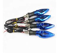 Riloer 2Coppia di indicatori di direzione universali DRL per motocicli 12V 0.2W e segnali di frenata Luci, indicatori di direzione diurni che scorrono indicatori di direzione Luci, blu
