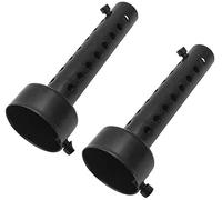 Riloer 2X 45mm Silenziatore di Scarico Moto Universale Baffle DB Killer Silenziatore Corto, Nero