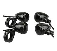 Riloer 4 pezzi anteriore moto forcella posteriore morsetto LED indicatori di direzione per ha-rle-y nero cassa 41mm LED di ricambio