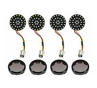 Riloer 4pcs 12V Moto 2 "1156/1157 LED Indicatori di direzione Lampadine per H-arley D-avidson S-oftail D-yna S-portster T-ouring T-ri G-lide, Giallo/Bianco/Rosso