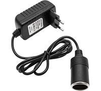 Riloer Adattatore di Alimentazione per Auto, Adattatore per Presa EU da 240 V AC a 12V DC 2A, Convertitore per Presa Domestica