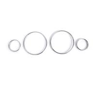 Riloer Anelli per contachilometri lunetta, anello cromato per tachimetro, 4 pezzi strumenti anelli tachimetro lunette compatibili con BMW E39 Serie 5 1995-2004 E38 Serie 7 1994-2001 E53 X5 1999-2006