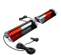 Riloer Barra di luci stroboscopiche di emergenza Dash 2 in 1 con 24 LED ad alta intensità e lenti ottiche Tir compatibili con luci universali rosse/bianche