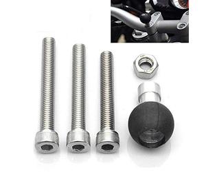 Riloer Base a sfera per stelo forcella per moto Sfera per morsetto per manubrio per moto con viti M8 per montaggio RAM