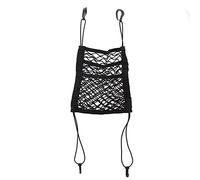 Riloer Borsa a rete per auto a 3 strati, supporto per borsa, barriera del sedile posteriore per animali domestici, per bambini, colore nero, elastico e pieghevole, organizer per auto