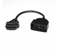Riloer Cavo adattatore convertitore da 22 pin OBD1 a 16 pin OBD2 per scanner diagnostico Compatibile con Toyota nero con due connettori