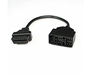 Riloer Cavo adattatore convertitore da 22 pin OBD1 a 16 pin OBD2 per scanner diagnostico Compatibile con Toyota nero con due connettori