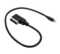 Riloer Cavo adattatore di ricarica, Bluetooth 4.0 adattatori Cavo Compatibile con Audi, AMI MMI 2G/3G MDI con porta USB Caricabatterie Cavo audio Nero