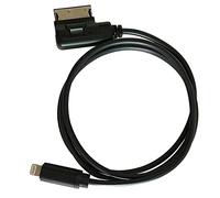 Riloer Cavo adattatore per caricabatteria audio da auto 2 in 1 per telefono a cavo Aux AMI MMI con qualità audio senza perdita, compatibile con Audi con sistemi AMI/MMI 3G e 3G+