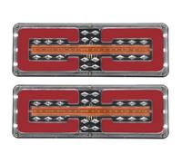 Riloer Fanale posteriore, indicatori di direzione, fanale posteriore freno, 2 pezzi, indicatori di direzione, fanale posteriore freno a LED, compatibile con camion, furgoni e rimorchi da 24 V, 40 cm