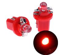 Riloer Indicatore del tachimetro a LED per auto, 10PCS T5 B8.5D Lampadine per indicatori interni dello strumento per auto, rosse