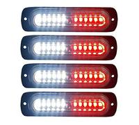 Riloer Indicatore di direzione laterale Indicatore di direzione per camion a LED, 4 pezzi 12LED Rimorchio per camion con indicatore laterale posteriore rosso bianco