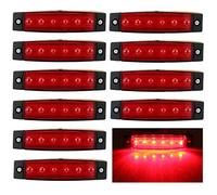 Riloer Indicatori di direzione laterali per auto 10PCS 6 LED Indicatori di posizione laterali per camion con rimorchio Lampade impermeabili 12V Indicatori di posizione della luce posteriore anteriore