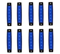 Riloer Indicatori di direzione laterali per auto 10PCS 6 LED Indicatori di posizione laterali per camion con rimorchio Lampade impermeabili 12V Indicatori di posizione della luce posteriore anteriore