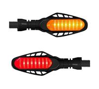 Riloer Indicatori di direzione per moto, indicatori di direzione universali per moto, giallo + bianco/giallo + rosso