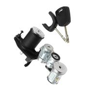 Riloer Interruttore di accensione e avviamento per auto, cilindro di bloccaggio della porta con chiave in plastica e metallo, compatibile con Ford Fiesta V 2001-2008 1479660 2S61A22050BM