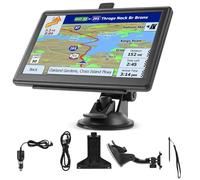 Riloer Kit di navigazione GPS universale per auto, camion, roulotte, camper, schermo da 7 pollici con supporto e trasmettitore FM, possibilità di cambiare lingua, italiano