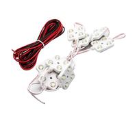 Riloer Kit luci interne per furgoni 12V, Kit luci da soffitto a LED per auto con 40 LED, Accessori interni per camper, camion, veicoli, barche, roulotte, rimorchi (10 moduli, bianco)